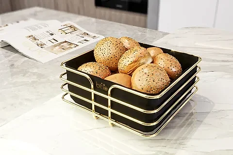 BİNO LÜX EKMEK SEPETİ, PASLANMAZ METAL, GOLD