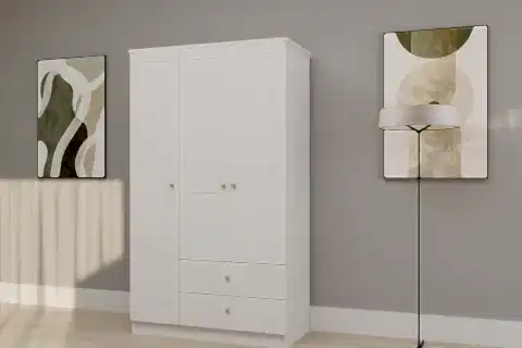 SPRİNG GARDIROP, 3 KAPAKLI, 2 ÇEKMECELİ, 105X50X180 CM