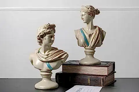 ARTEMİS & APOLLO BÜST SET KREM