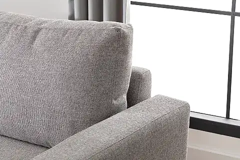 MERLİN MİNİ KÖŞE KOLTUK NATUREL, İNCE KOL, ŞÖNİL, MAVİ GRİ