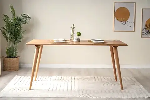NAVİE MASİF AHŞAP YEMEK MASASI, 80X175