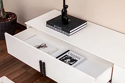 LİNE TV ÜNİTESİ ALT ÜST BLOK , SEDEF SİYAH