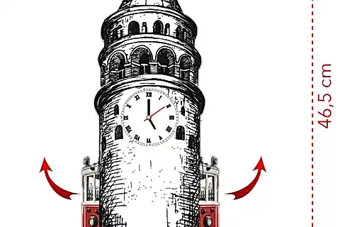 GALATA KULESİ DEKORATİF SARKAÇLI DUVAR SAATİ