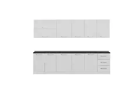 MİNAR BASİC 300 CM MUTFAK DOLABI BEYAZ 300-B1