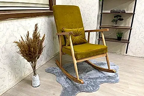 TREND SALLANAN SANDALYE, HARDAL, AHŞAP, NATUREL AYAK