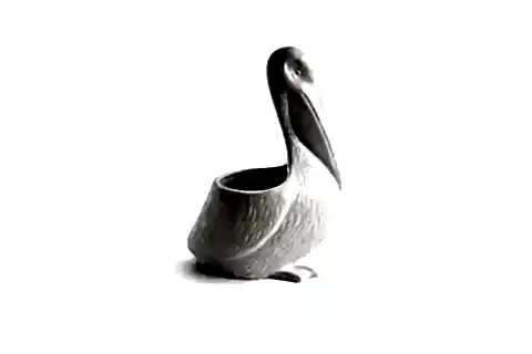 BEYAZ PELİKAN MOTİFLİ DEKORATİF OBJE