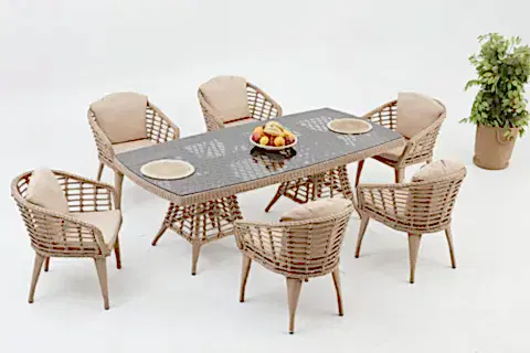 LİNDA BAHÇE YEMEK MASASI TAKIMI