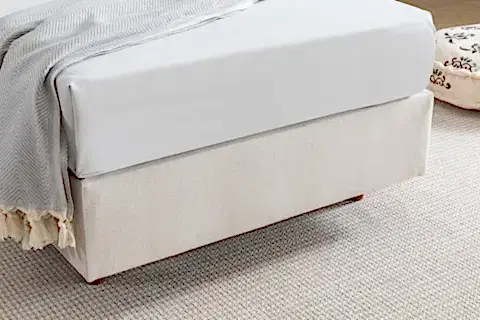LUNA MİLKY SABİT BAZA BAŞLIK YATAK SETİ, KREM, 90X190