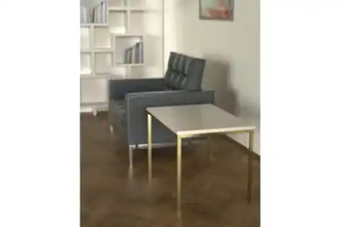 SHİNY YAN SEHPA, PİRİNÇ AYAK, BEJ MERMER TABLA