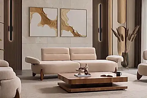 NAVA ÜÇLÜ KOLTUK, SÜTLÜ KAHVE