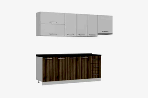 MİNAR DEFNE 260 CM MUTFAK DOLABI BEYAZ DORE 260-D4