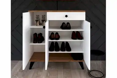 PARİS AYAKKABILIK, 3 KAPAKLI, BEYAZ