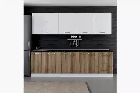 MİNAR EGE 270 CM MUTFAK DOLABI BEYAZ DORE 270-D1