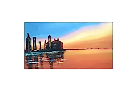 GÜN BATIMINDAKİ ŞEHİR ORİJİNAL YAĞLI BOYA TABLO