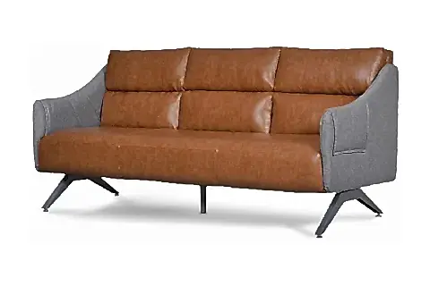 DOMİNUS KAZ TÜYÜ DOLGULU SUNİ DERİ ÜÇLÜ KANEPE, TABA