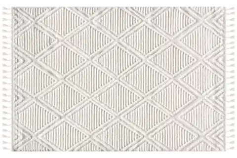 ELİT SAÇAKLI MAKİNE HALISI, BUKLELİ, KREM 60X110