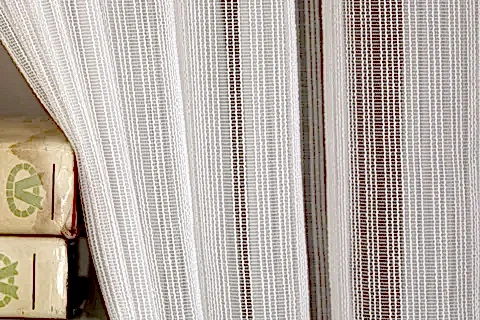 MASSARELLİ ÇİZGİLİ TÜL EKRU 1-3 SIK PİLE 100X260