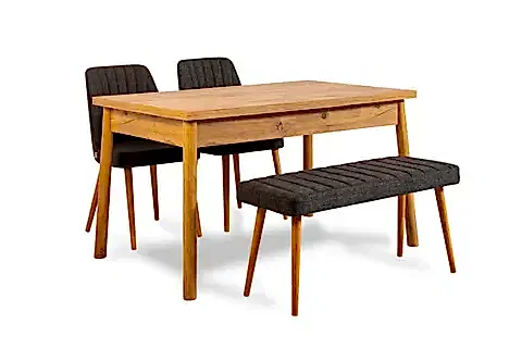 STORMİ MASA TAKIMI, ATLANTİK ANTRASİT 1053, 120X75