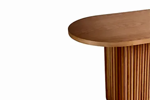 CAMARON AHŞAP NATURAL OVAL MASA, 80X130