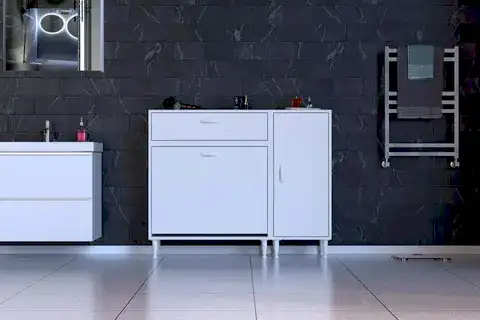 YENİCE BANYO DOLABI, 90 CM 2 SEPETLİ, 125 CM