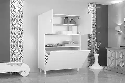 MODİLAYN NUVANO BANYO DOLABI, SEPETLİ, BEYAZ