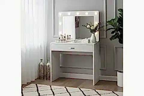 ARYA NOVELLA IŞIKLI MAKYAJ MASASI, BEYAZ