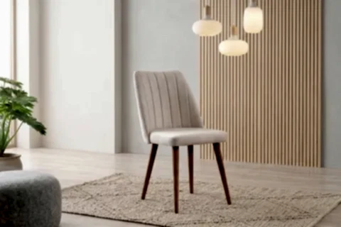 ARMİN MASA VE CANNES SANDALYE TAKIMI, KREM CEVİZ, 130X80