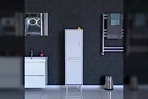 İLKİM ALT MODÜL SEPET ÜST MODÜL KAPAK BANYO DOLABI, 35 CM
