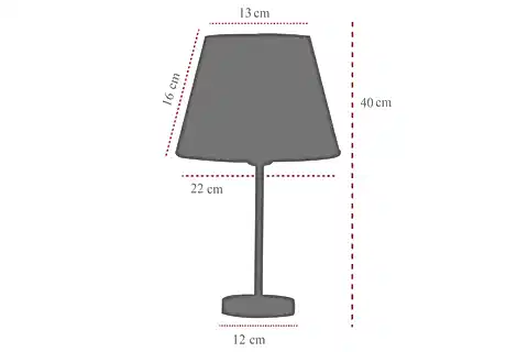 EVLİGHT BLACK TEKLİ ABAJUR, METAL MASA LAMBASI, KREM