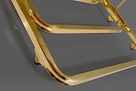 TEKERLEKLİ YAN ZİGON SEHPA, GOLD AYAKLI, DÖRTLÜ, KREM