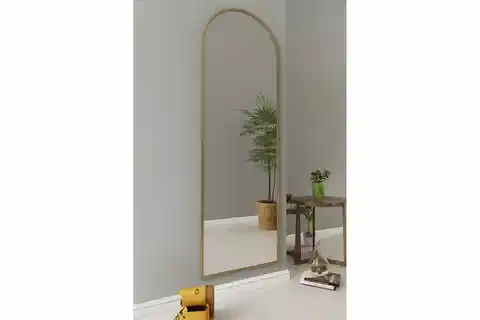 MARSAH HOME METAL ÇERÇEVELİ AYAKSIZ BOY AYNASI, GOLD