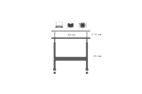 YÜKSEKLİK AYARLI LAPTOP SEHPASI, ATLANTİK ÇAM, 60X40
