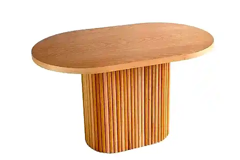 CAMARON AHŞAP NATURAL OVAL MASA, 80X130