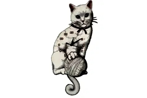 VAN KEDİSİ DEKORATİF SARKAÇLI DUVAR SAATİ