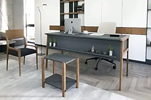 LAGOMOOD ZENİTH OFİS MASA TAKIM, ANTRASİT CEVİZ