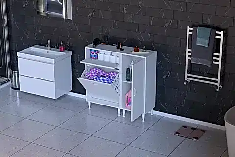 YENİCE BANYO DOLABI, 55 CM 1 GENİŞ SEPETLİ, 90 CM