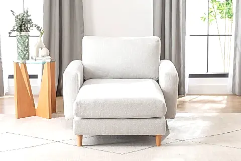 MERLİN DAYBED, İNCE KOL, NATUREL, RECYCLED, AÇIK GRİ