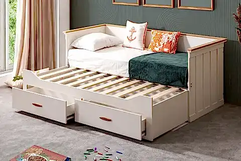LİKYA ÇEKMECELİ AÇILIR ÇİFT KİŞİLİK KARYOLA, YATAKSIZ