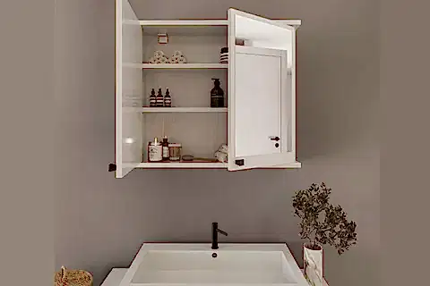 RUDA AYNALI BANYO DOLABI, BEYAZ