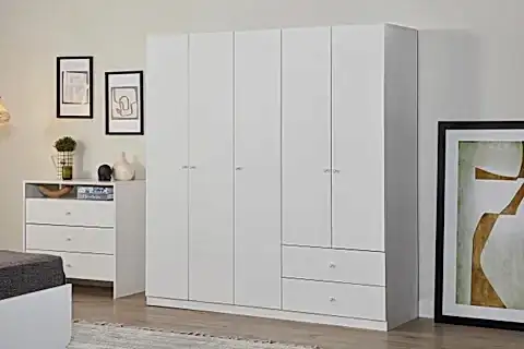 BİEN GARDIROP, 5 KAPAKLI 2 ÇEKMECELİ