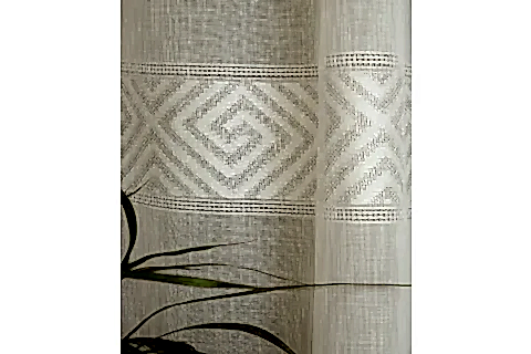 VRC DESEN KETEN ORTA SIK PİLE TÜL PERDE, EKRU, 100X260