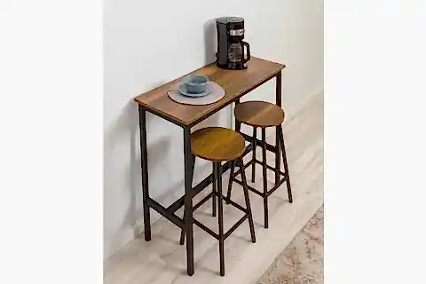 MOLA DİKDÖRTGEN MUTFAK MASASI TAKIMI, BAROK SİYAH, 40X100