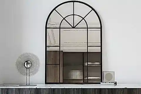LUKKA METAL ÇERÇEVELİ AYNA, SİYAH, 120X80 CM