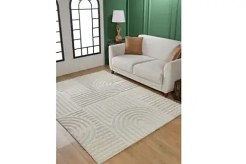 ELİT KOLEKSİYONU MAKİNE HALISI, BUKLELİ, KREM, 80X150