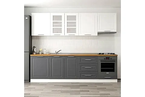 270 CM MEBRAN C MUTFAK DOLABI BEYAZ ANTRASİT 270 MCBA1