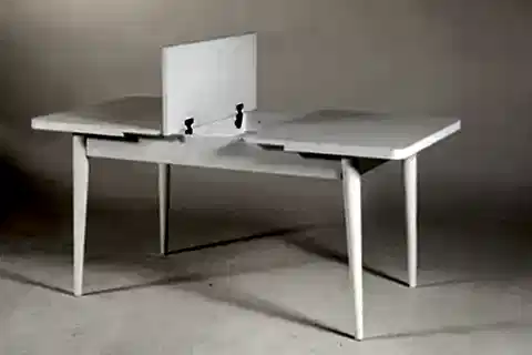 VİNA DİKDÖRTGEN AÇILIR MASA, BEYAZ, 129X80