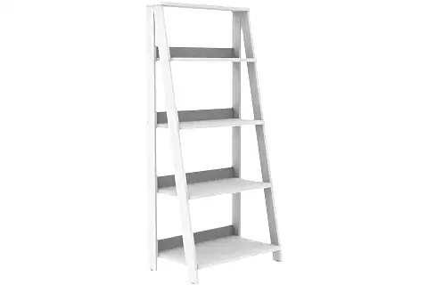 DFN WOOD MERDİVEN KİTAPLIK, 4 KATLI, BEYAZ