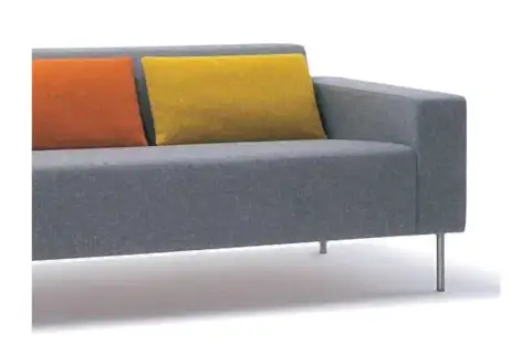 ELİT KUMAŞ ÜÇLÜ OFİS KOLTUĞU YASTIKLI, GRİ
