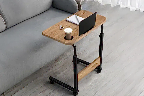 BAMBU YÜKSEKLİK AYARLI LAPTOP SEHPASI, ÇAM, 60X40