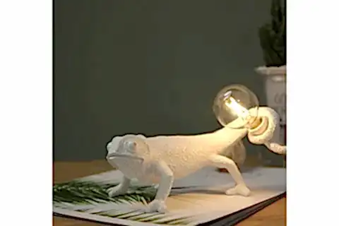 LAMBA TUTAN BUKALEMUN MASA LAMBASI, BEYAZ